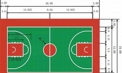 nba篮球场尺寸图示_nba篮球场尺寸图示图